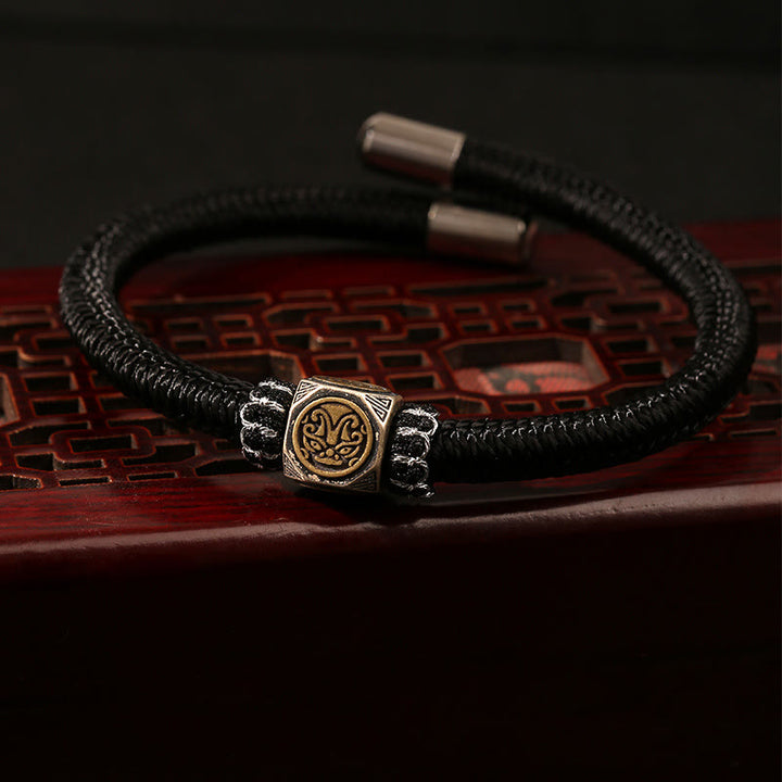 Buddha Stones 925 Sterling Silver Perfect Knot King Kong Knot Faith Strength Bracelet - King Kong Knot-Black(Bracelet Size 21cm) - image 10