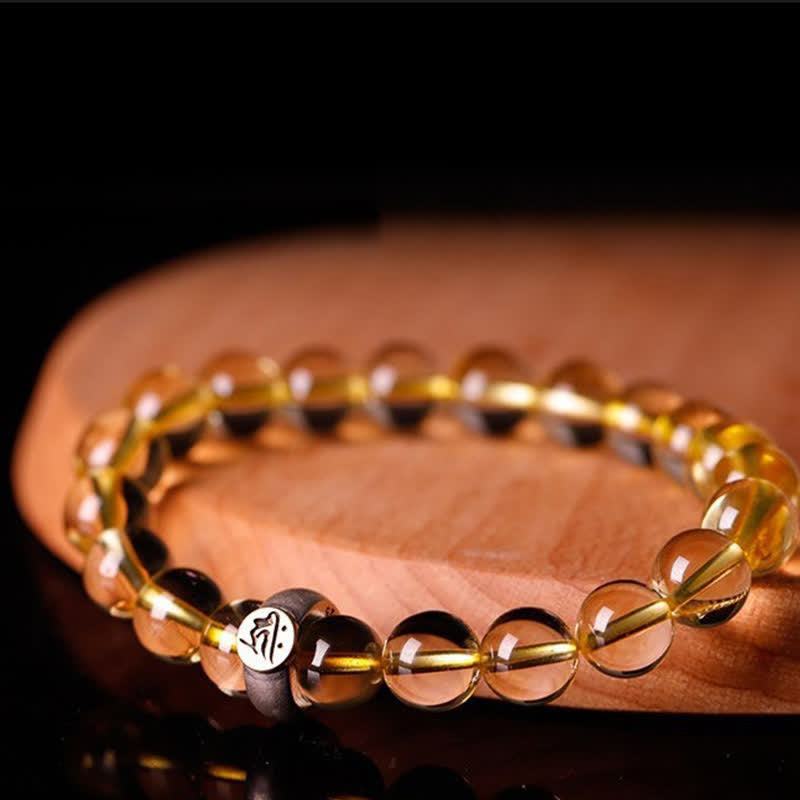 Buddha Stones 925 Sterling Silver Chinese Zodiac Natal Buddha Citrine Protection Bracelet - image 14