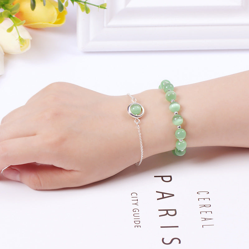 Buddha Stones Sun Stone Strawberry Quartz Crystal Positive Bracelet - Chrysoberyl (Cat's Eye) - image 34