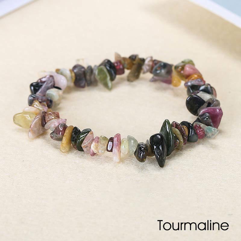 Natural Irregular Shape Crystal Stone Warmth Soothing Bracelet - Tourmaline(Wrist Circumference: 15-16cm) - image 31