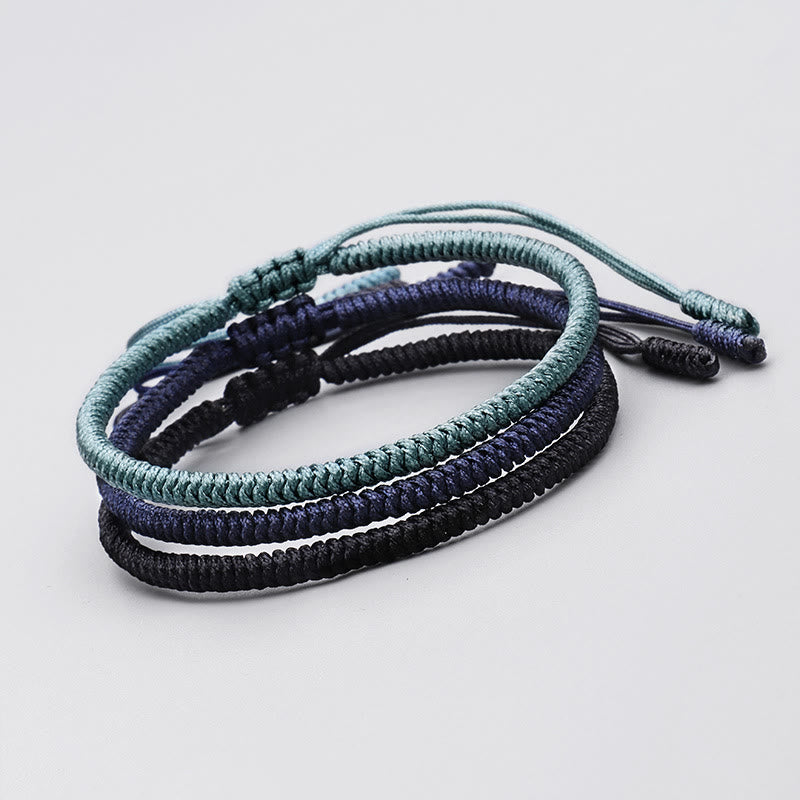 Buddha Stones Tibetan 3Pcs King Kong Knot Handcrafted Amulet Strength Bracelet - 3Pcs Bracelet(Bracelet Size 17-31cm) - image 0