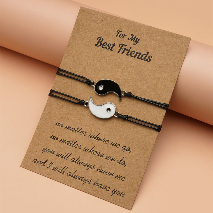 Buddha Stones 2pcs Yin Yang Hematite Couple Bracelet - image 10