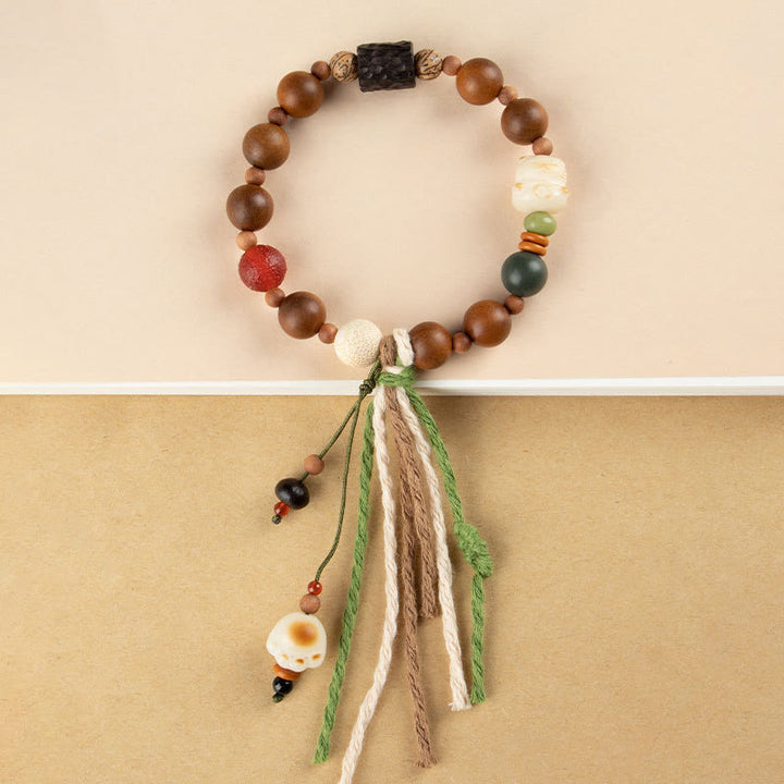 Buddha Stones Lightning Strike Wood Bodhi Seed Cat Paw Claw Auspiciousness Protection Tassel Bracelet - image 5