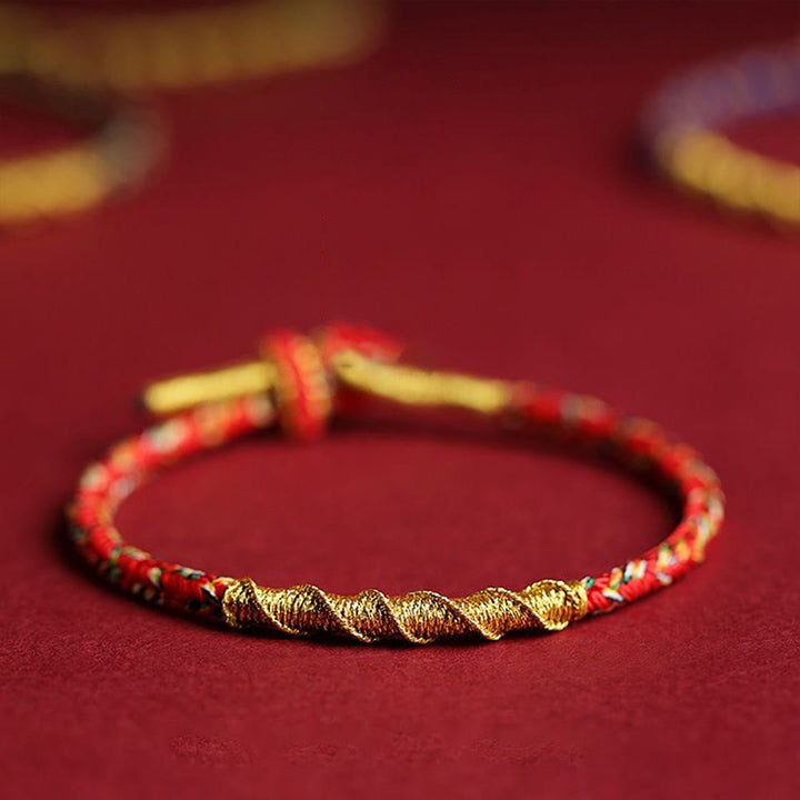 Buddha Stones Handmade Chinese Zodiac Natal Buddha Protection Strength Braided String Bracelet - image 6