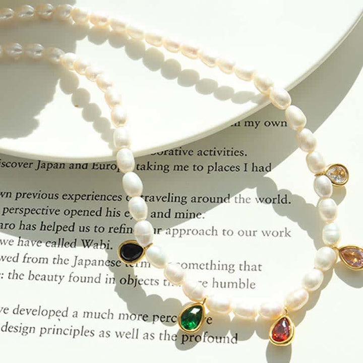 Pearl Crystal Stone Purity Necklace Pendant - image 6