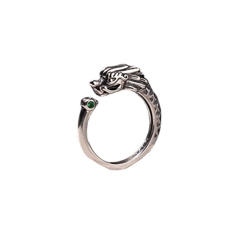 Buddha Stones Vintage Dragon Design Success Strength Adjustable Ring - image 7