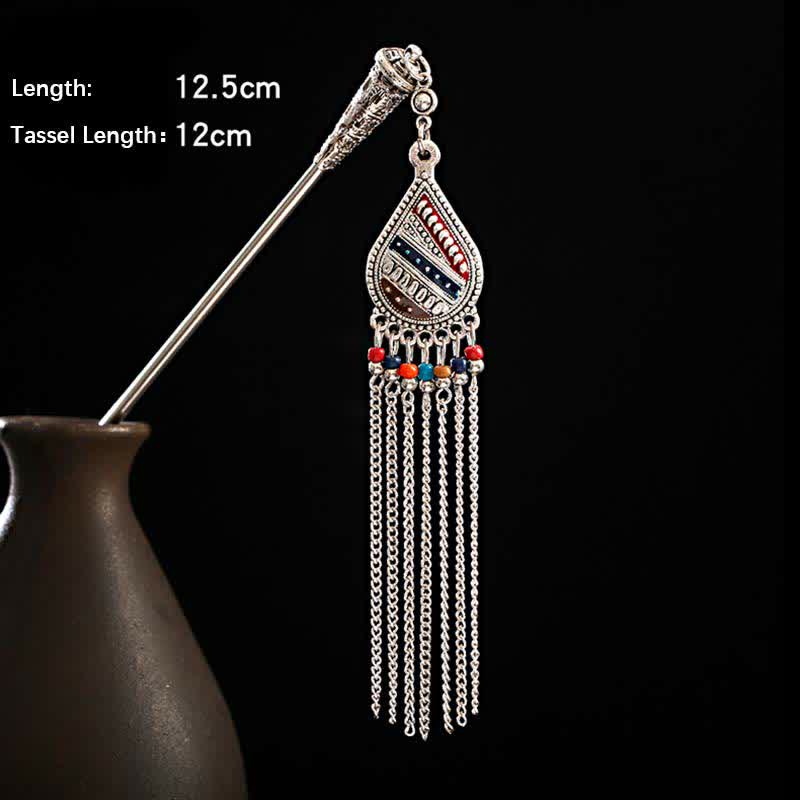 Water Drop Lily of the Valley Flowers Tassels Confidence Hairpin - image 6