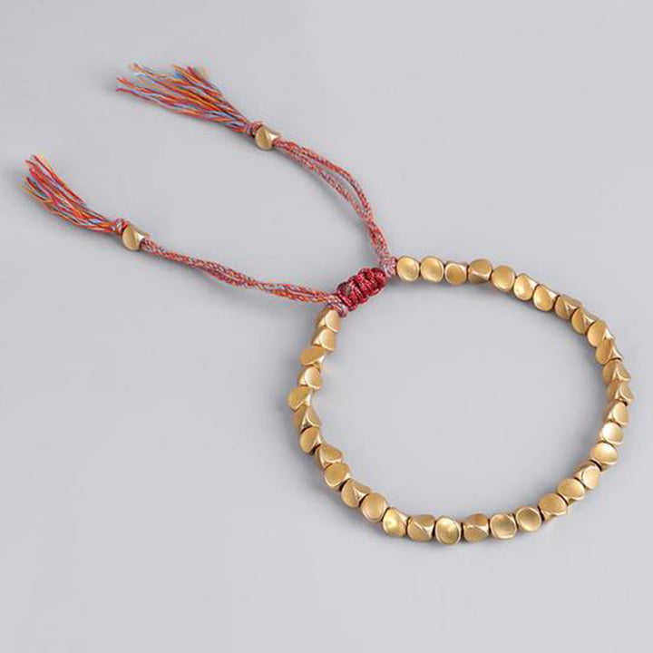 Buddha Stones Tibetan Copper Beads Healing Luck Bracelet - image 2