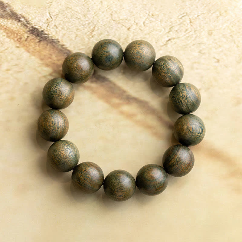 Buddha Stones Tibetan Green Sandalwood Soothing Cure Bracelet - 18mm(13 Beads) - image 16