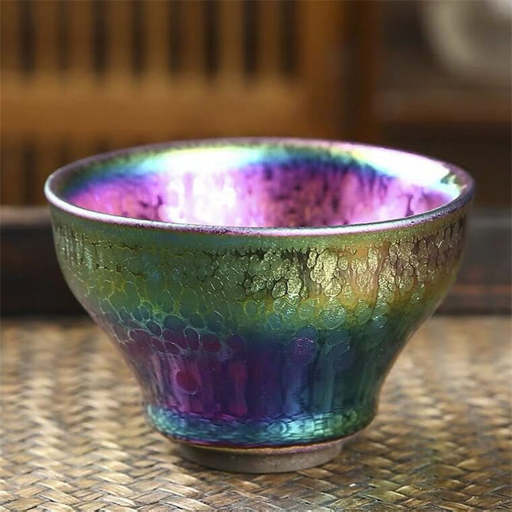 Buddha Stones Handmade Fairy Rainbow Chinese Jianzhan Ceramic Teacup Tenmoku Kung Fu Tea Cup - image 7