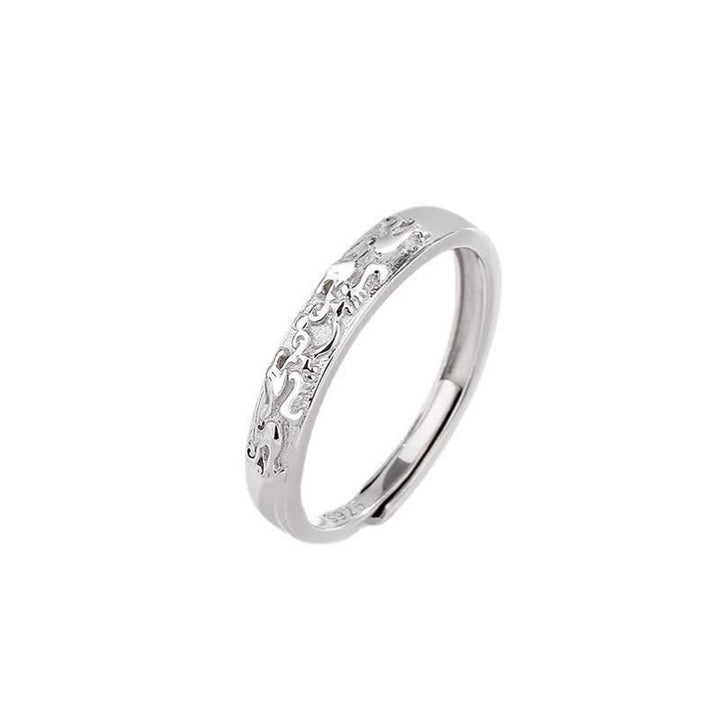 Buddha Stones 925 Sterling Silver PiXiu Balance Adjustable Couple Ring - Women - image 3