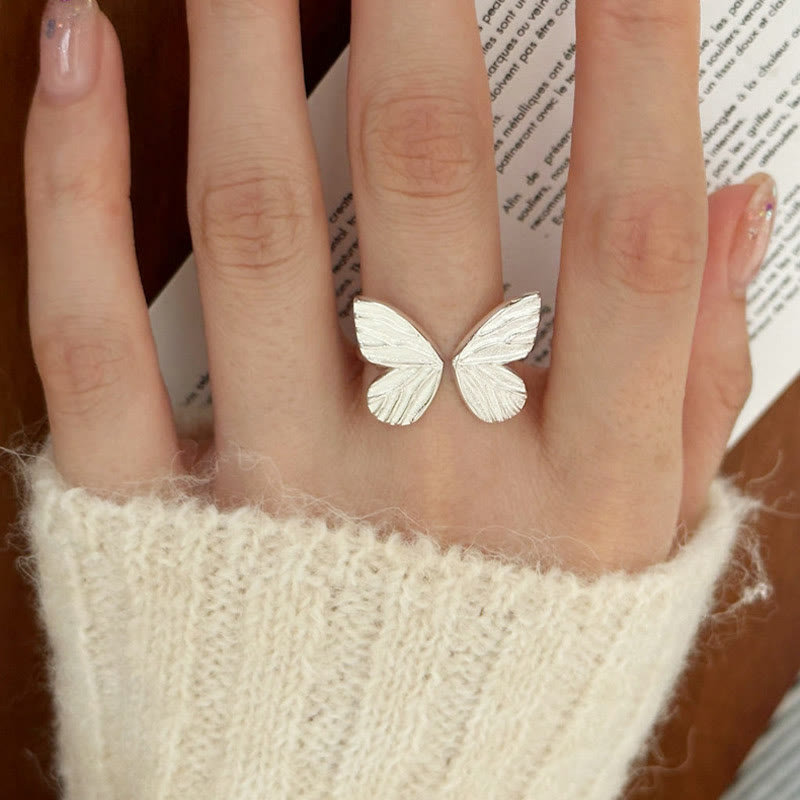 Buddha Stones 925 Sterling Silver Butterfly Love Freedom Ring - image 7