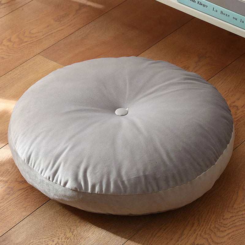 Buddha Stones Lotus Simple Pattern Linen Meditation Seat Cushion Home Living Room Decoration - Detachable - Approx. 40cm × 10cm (slight variation possible) - LightGrey - image 27