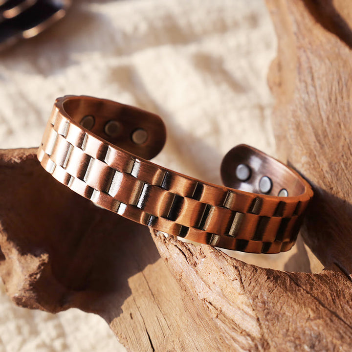 Buddha Stones Vintage Copper Balance Cuff Bracelet - image 2