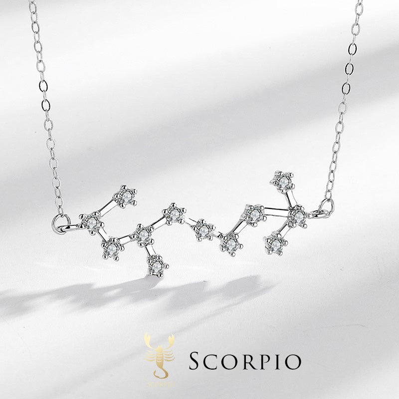 Buddha Stones 925 Sterling Silver 12 Constellations of the Zodiac Astrology Blessing Necklace Pendant - Scorpio - image 26
