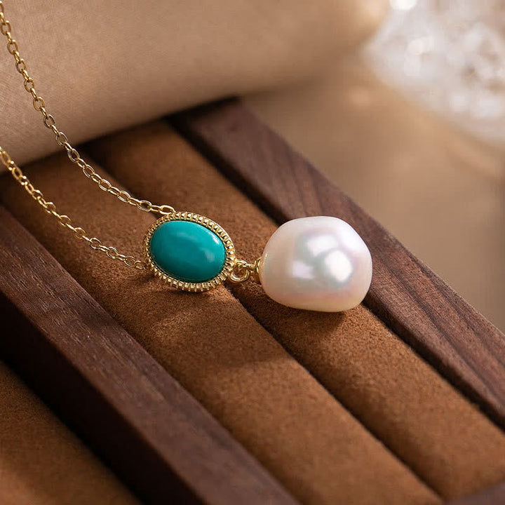 Buddha Stones 925 Sterling Silver Pearl Turquoise Healing Ring Earrings Necklace Pendant - image 8