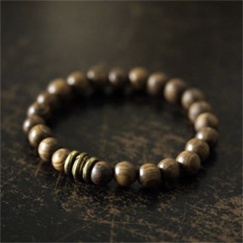 Buddha Stones Tibetan Sandalwood Protection Bracelet - 17-17.5cm - image 0