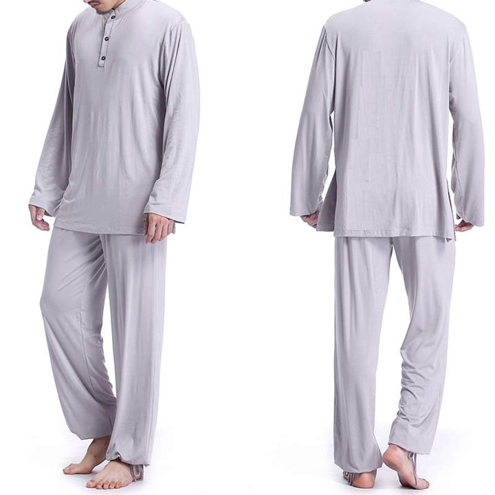 Buddha Stones Meditation Prayer Spiritual Zen Tai Chi Practice Yoga Clothing Men's Set - image 3