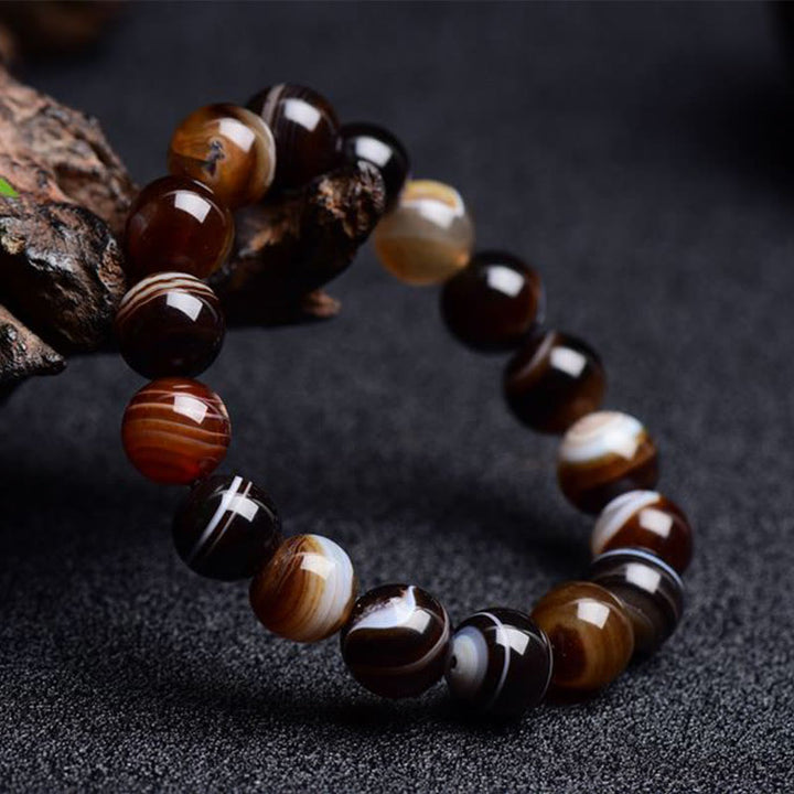 Buddha Stones Tibetan Sardonyx Happiness Positive Bracelet - image 4
