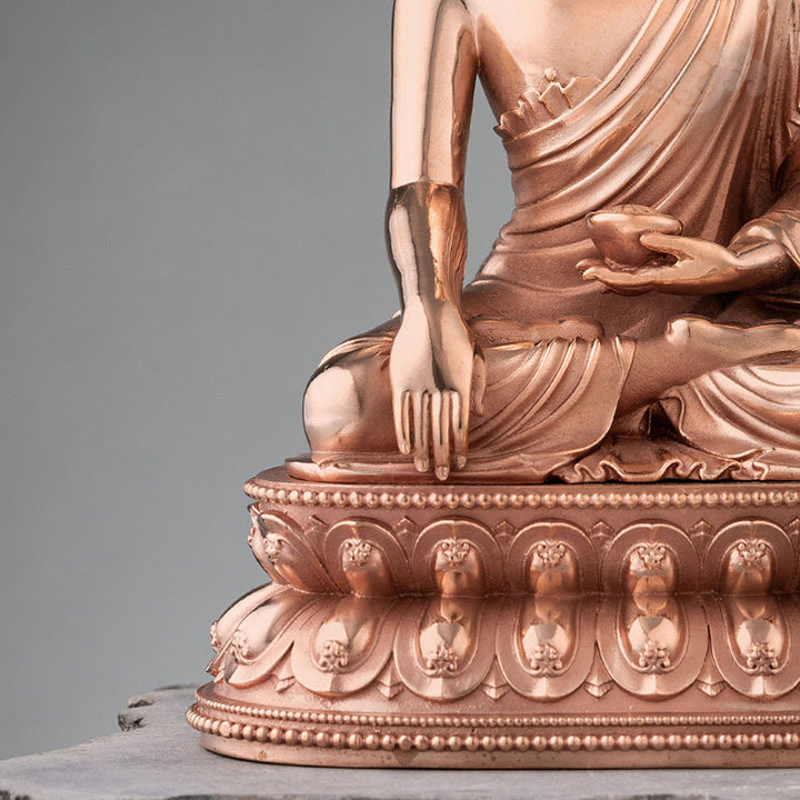 Gautama Shakyamuni Buddha Figurine Serenity Copper Statue Home Decoration - image 2