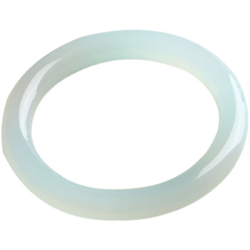 Buddha Stones Natural Aquamarine Blessing Serenity Bangle Bracelet - image 6
