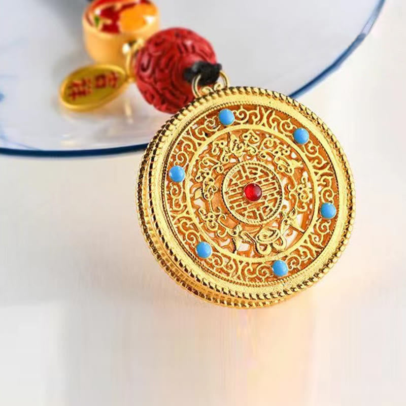 Buddha Stones Fu Character Blessing Ruyi Charm Key Chain - image 16