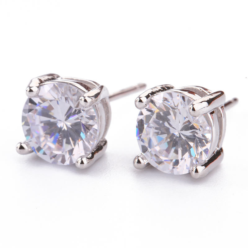 Buddha Stones Natural Various Gemstone Amethyst Love Earrings - White Crystal - image 3