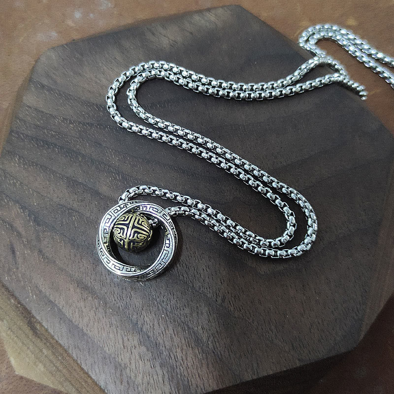 Buddha Stones Mobius Lucky Bead Copper Wealth Necklace Pendant - image 5