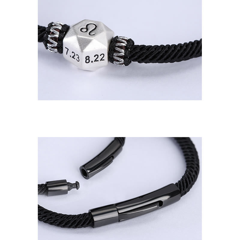 Buddha Stones 999 Sterling Silver 12 Constellations of the Zodiac Protection Handmade String Bracelet - image 11