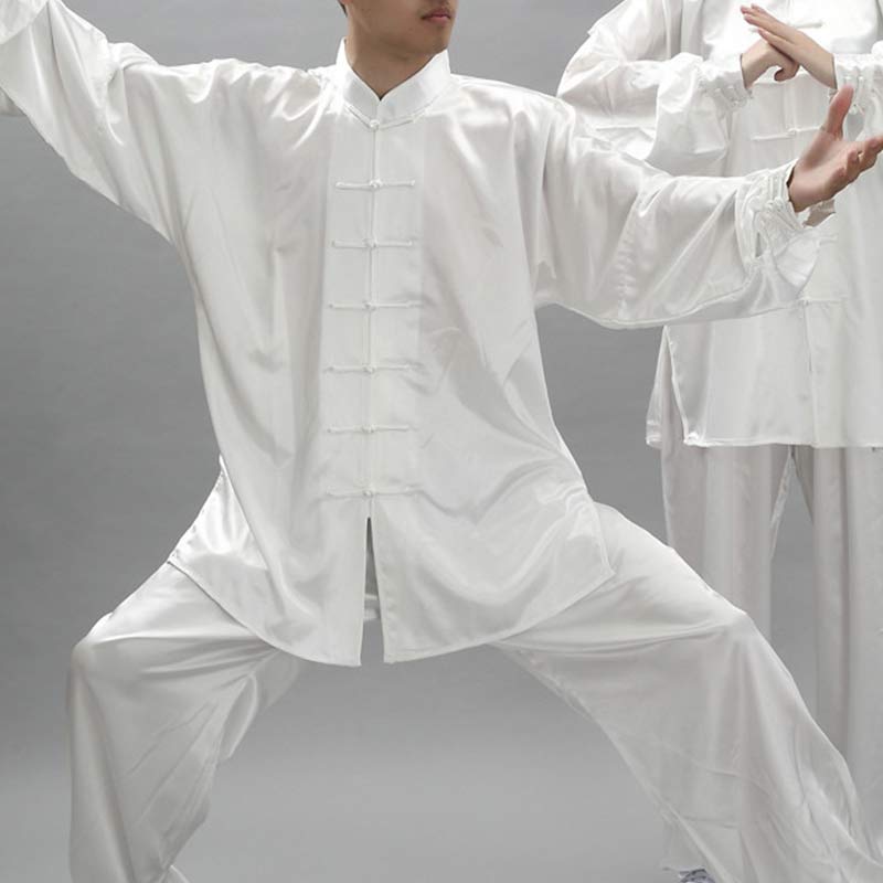 Buddha Stones Simple Pattern Meditation Prayer Spiritual Zen Tai Chi Qigong Practice Unisex Clothing Set - White - 3XL-FIT FOR US/UK/AU/EU-2XL - image 10