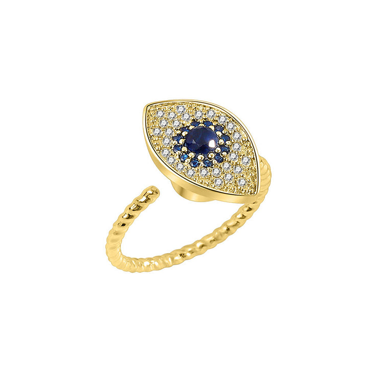 925 Sterling Silver Evil Eye Protection Blessing Rotatable Ring - image 9