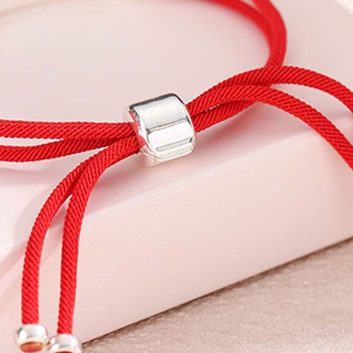 Buddha Stones 925 Sterling Silver Red String Layered Braid Bracelet - image 13
