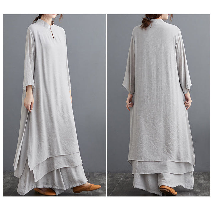 Buddha Stones Simple Pattern Meditation Prayer Spiritual Zen Practice Yoga Clothing Women's Set - image 7