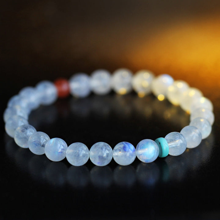 Buddha Stones Moonstone Calm Healing Positive Bracelet - image 9