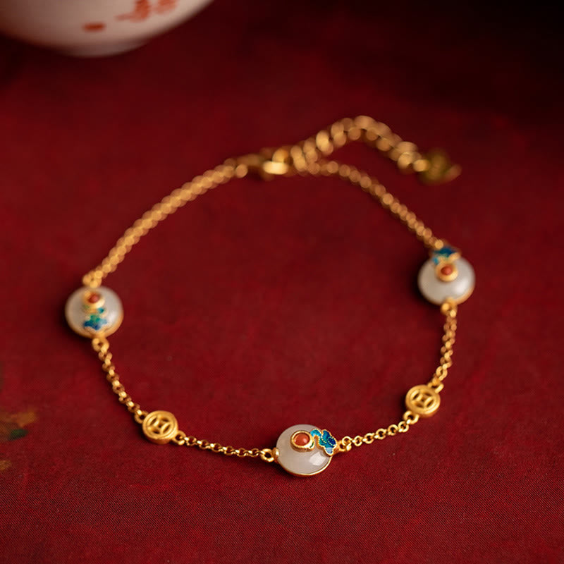 Buddha Stones Auspicious Clouds Jade Pattern Luck Bracelet - Jade(Prosperity♥Abundance) - image 0