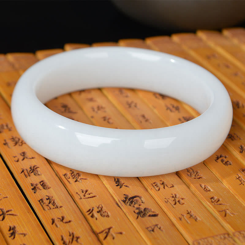 Buddha Stones Natural Golden Silk Jade Wealth Luck Bracelet Bangle - image 9