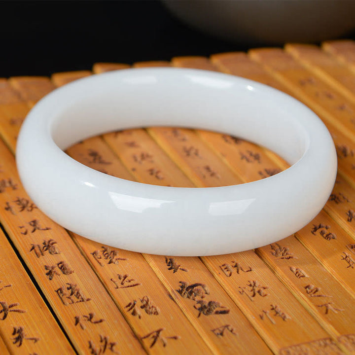 Buddha Stones Natural Golden Silk Jade Wealth Luck Bracelet Bangle - image 9