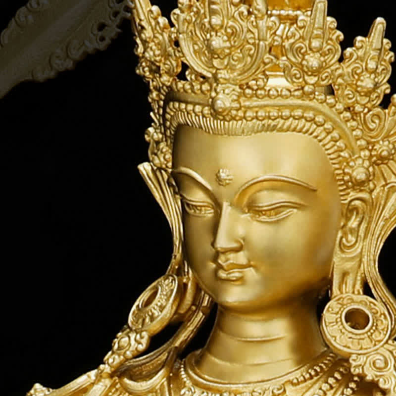 Shakyamuni Amitabha Medicine Buddha Figurine Serenity Copper Statue Home Decoration - image 14