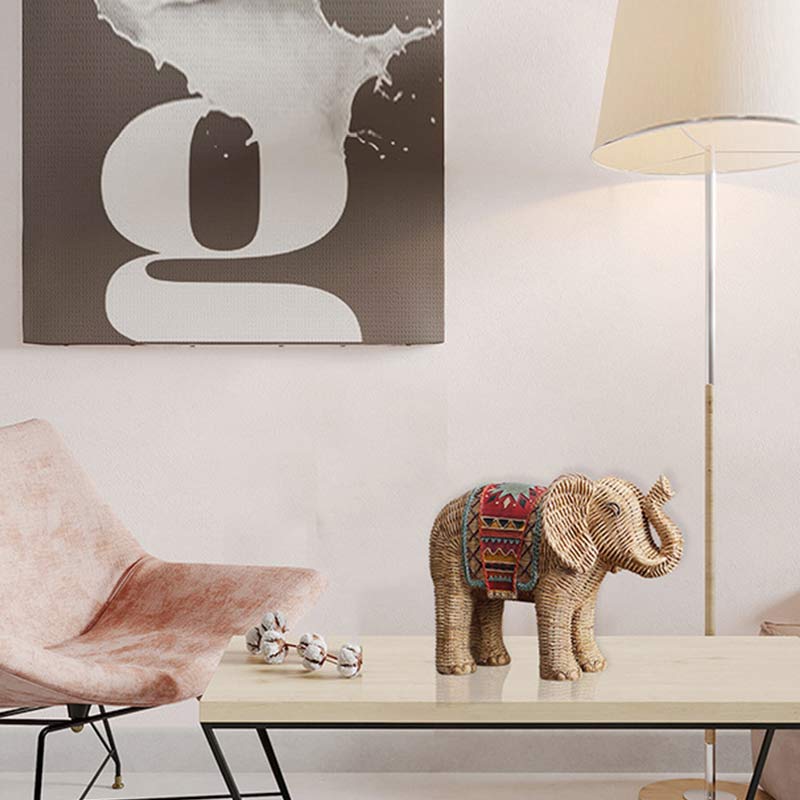 Elephant Resin Wisdom Wealth Home Decoration - image 5