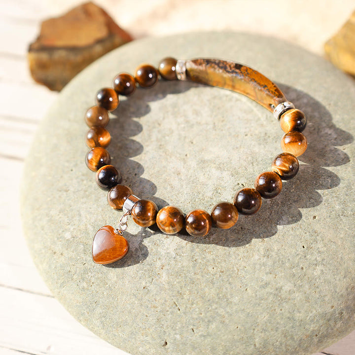 Buddha Stones Natural Quartz Love Heart Healing Beads Bracelet - image 21