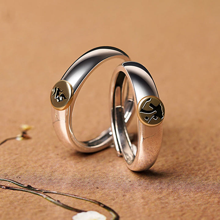 Buddha Stones Tibetan Om Mani Padme Hum Carved Chinese Zodiac Natal Buddha Peace Ring - image 39
