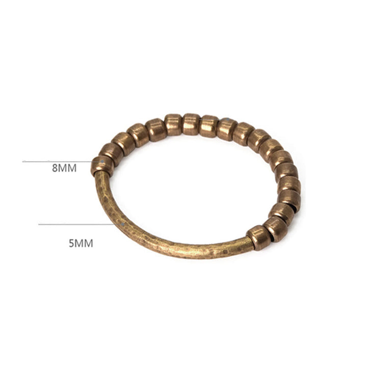 Buddha Stones Simple Design Copper Brass Bead Luck Wealth Bracelet - image 12