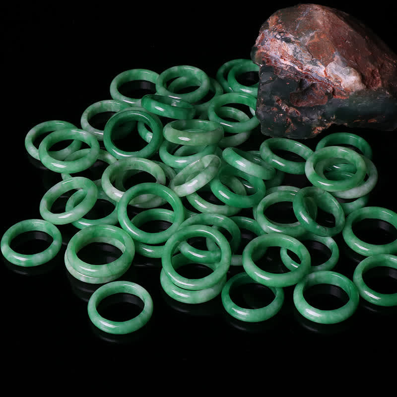 Buddha Stones  Jade Abundance Luck Ring - image 2