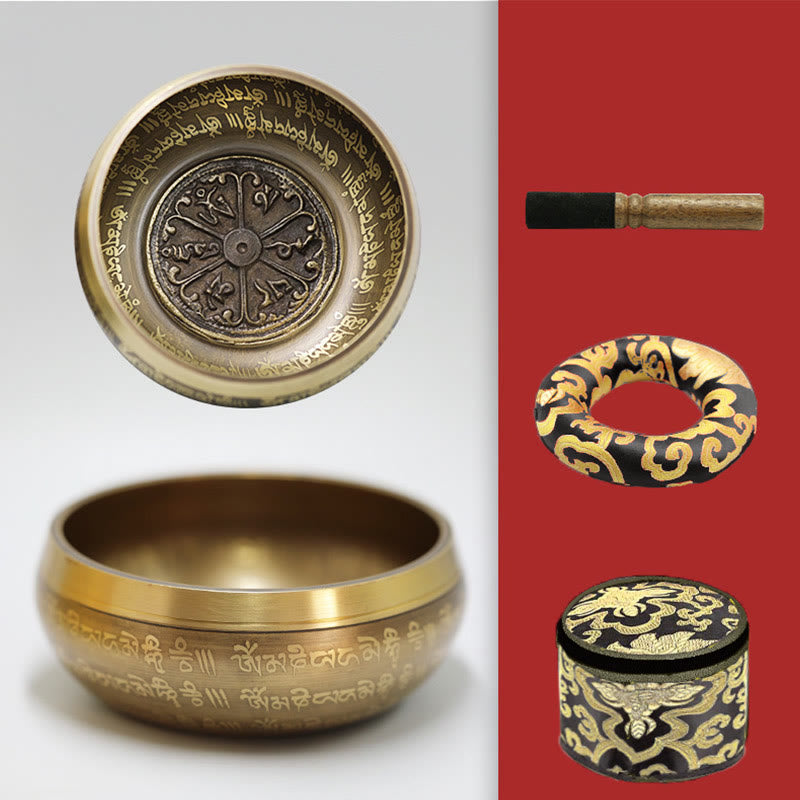 Buddha Stones Tibetan Meditation Sound Bowl Handcrafted for Healing and Mindfulness Singing Bowl Set - image 7