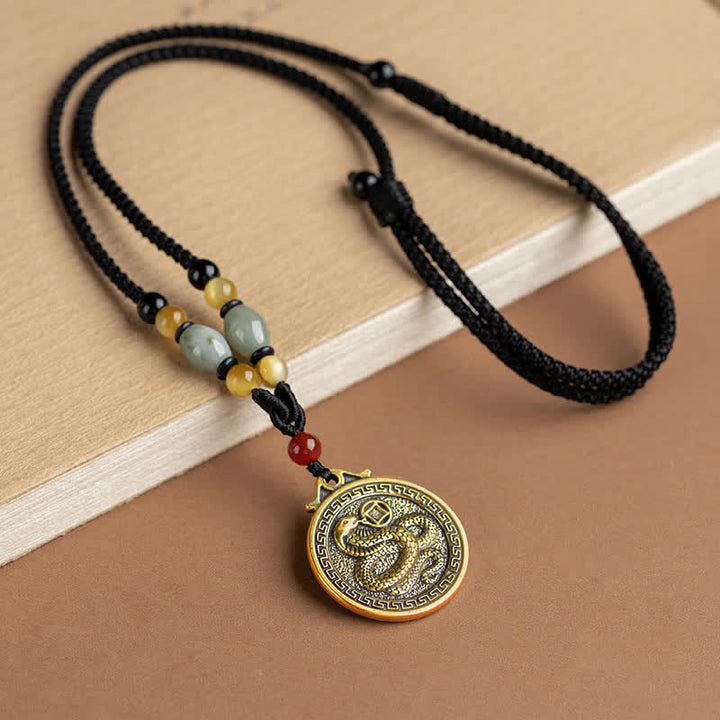 12 Chinese Zodiac Blessing Wealth Fortune Necklace Pendant - Snake - image 17