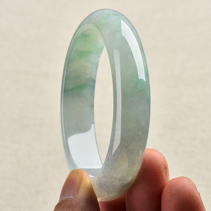Buddha Stones Natural Jade Luck Healing Prosperity Bangle Bracelet - image 3