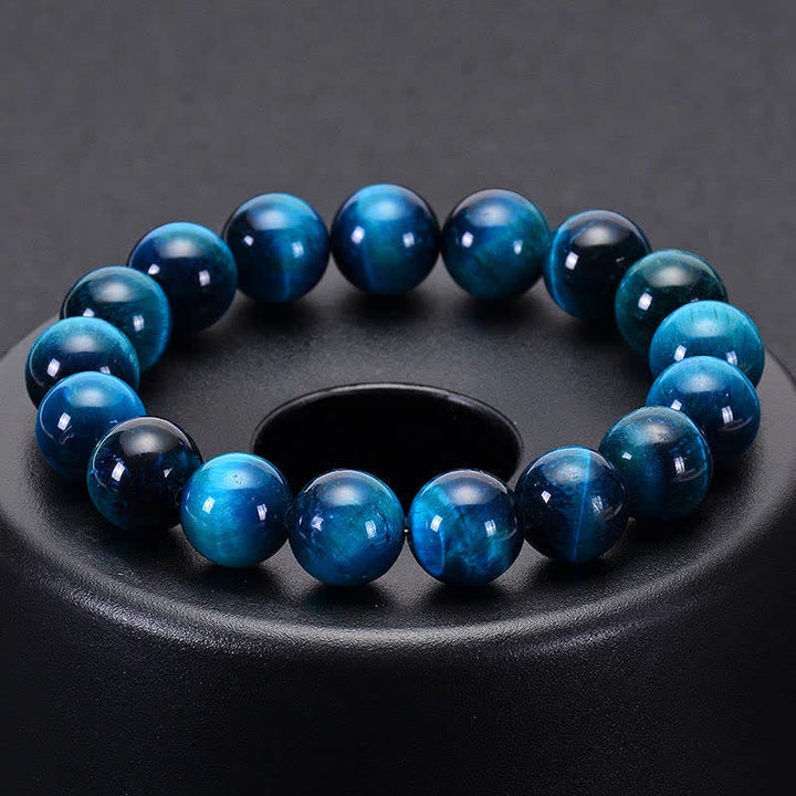 Buddha Stones Blue Tiger Eye Protection Bracelet - image 14