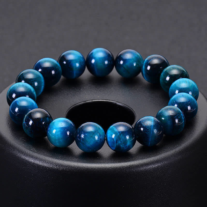 Buddha Stones Blue Tiger Eye Protection Bracelet - image 10