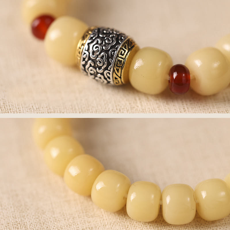 Buddha Stones Bodhi Seed Auspicious Cloud Fu Character Bead Peace Bracelet - image 8