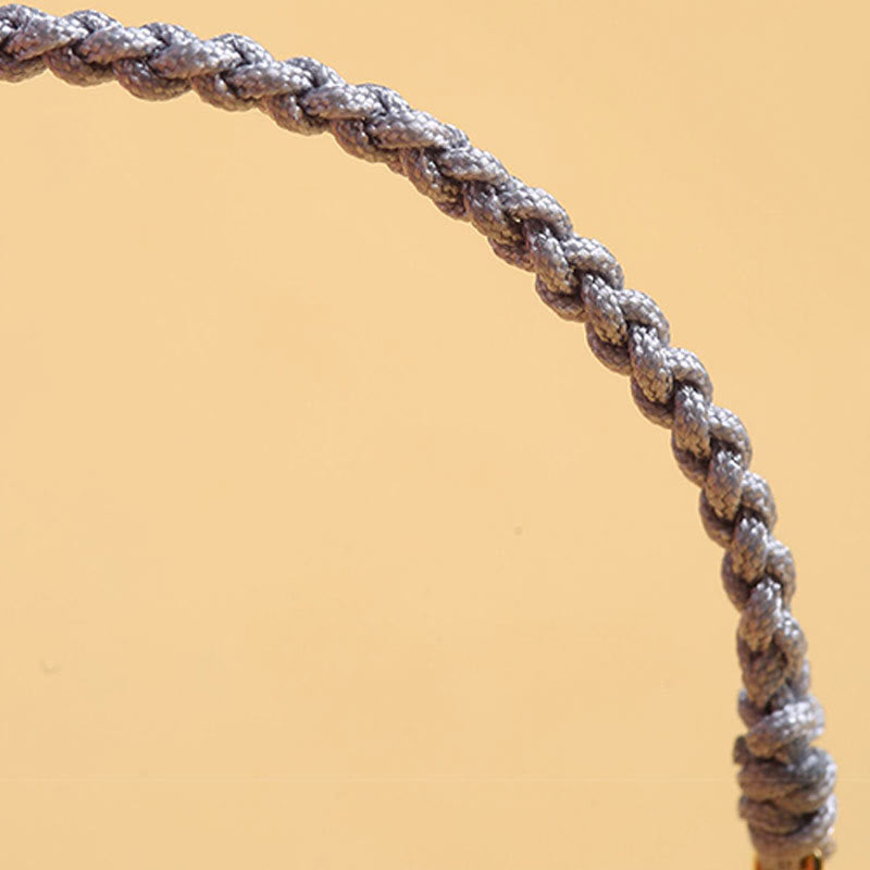 Buddha Stones Copper Coin Fortune Tree Pearl Luck Blue Rope Braided Bracelet - image 25